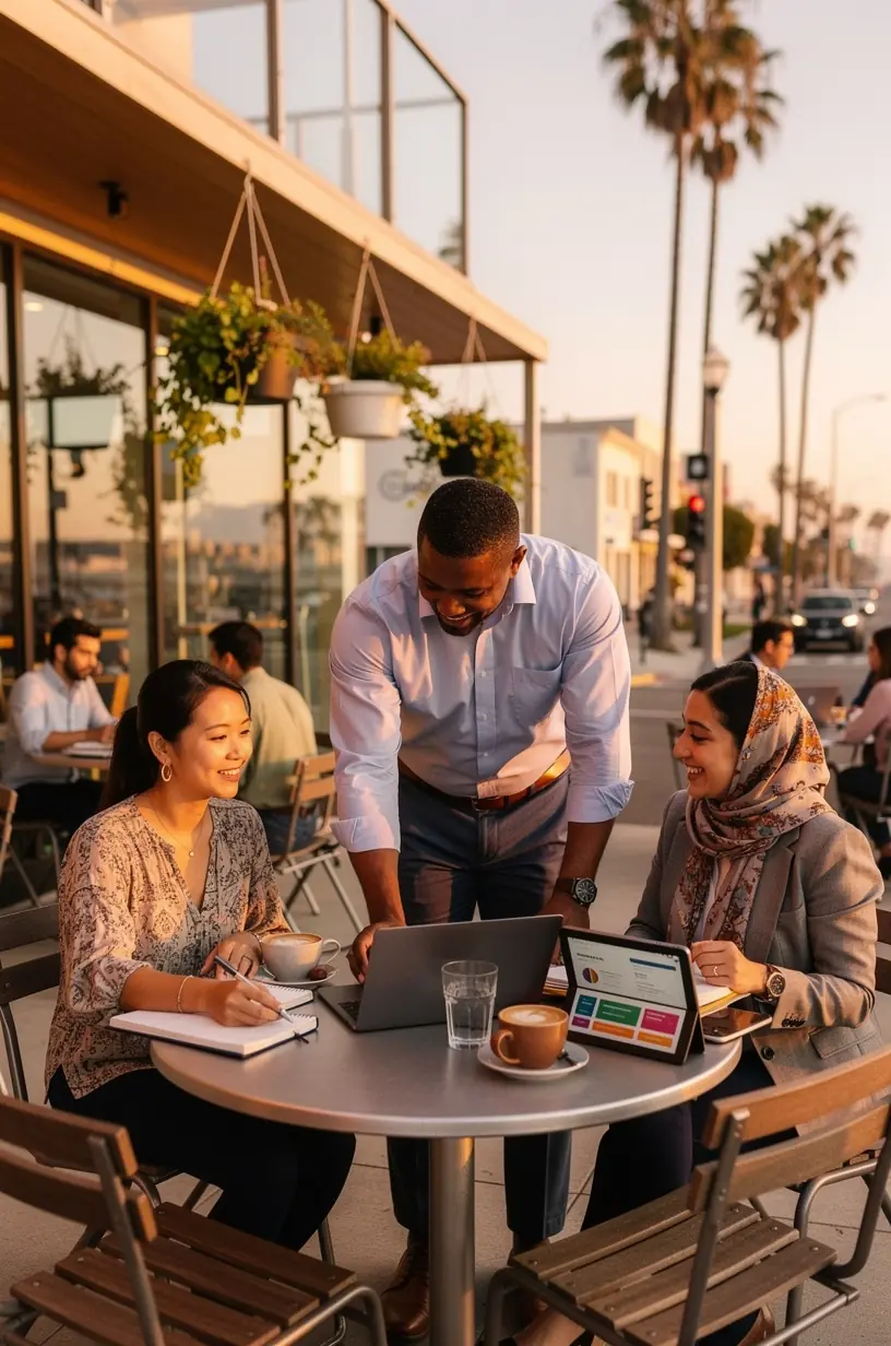 Illustration of streamlined workflow process involving various digital apps connected for enhanced efficiency.